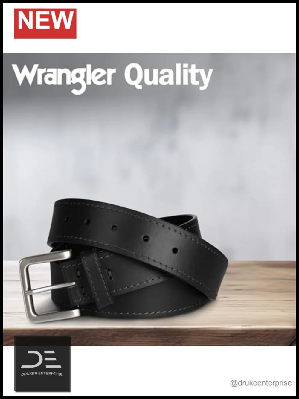 Genuine Leather Western Belt, Square Buckle, Casual Dress Belt for Men
